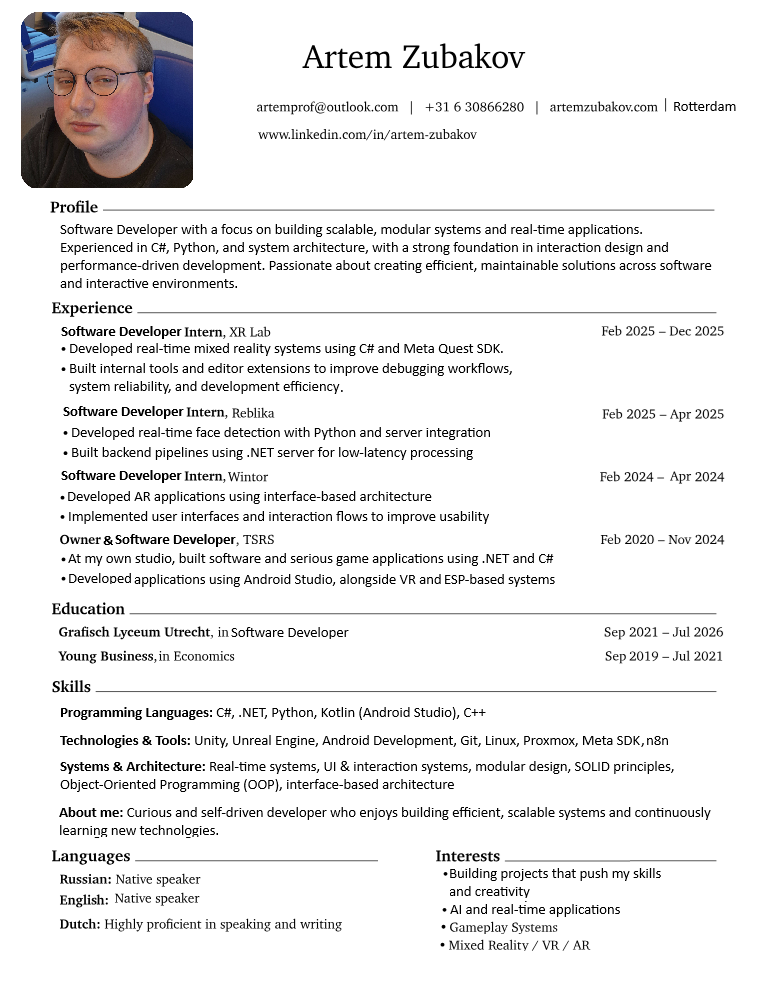 Preview of my CV